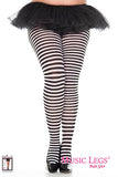 Music Legs Plus Size Striped Tights