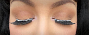 Carnival Eyelashes Black W/Bright Diamontes