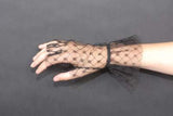 Lacy Ruffle 1980's Fingerless Costume Gloves