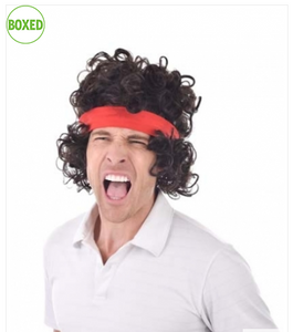 Tomfoolery 80's Tennis Aggro Wig With Headband