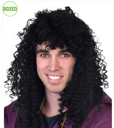 Tomfoolery Black Super Rick Wig