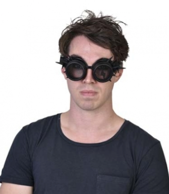 Tomfoolery Black Bram Steampunk Goggles