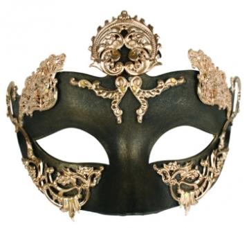 Tomfoolery Isha Black & Gold Eye Mask