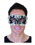 Tomfoolery Black Eye Mask with Silver Detail