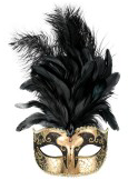Tomfoolery Sienna Eye Mask with Feathers