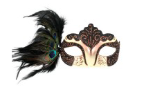 Tomfoolery Burlesque Eye Mask with Feathers