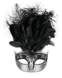Tomfoolery Sienna Eye Mask with Feathers