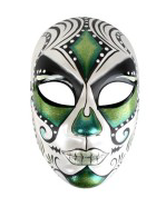 Tomfoolery Juanita Day of Dead Mask Green