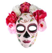 Tomfoolery Sugar Skull Mask - Pink