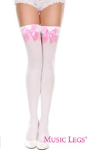 4742 - Music Legs Thigh High's with Bows