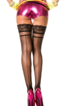 Music Legs Thigh High's with Lace Top