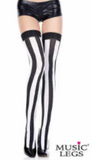 Music Legs 4219 - Music Legs Vertical Stripe Thigh High