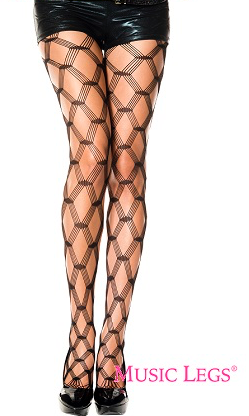 Music Legs Multi Strand Diamond Net Tights