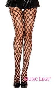 Music Legs Seamless Crochet Pothole Tights