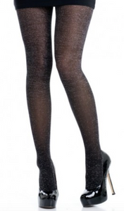 Tomfoolery Black Glitter Tights