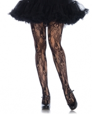 Leg Avenue Rose Skull Lace Tights