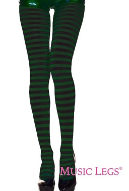 Music Legs Striped Tights Coloured