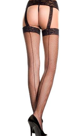 Music Legs Garter Fishnet Stockings