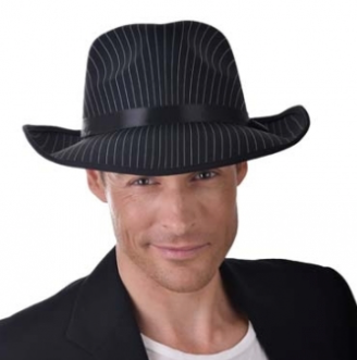 Tomfoolery Pinstripe Gangster Hat