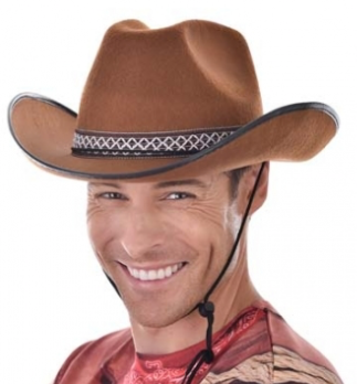 Tomfoolery Brown Cowboy Hat with Woven Band