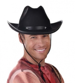 Tomfoolery Black Cowboy Hat with Star on Band