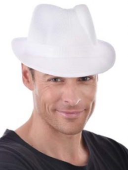 Tomfoolery White Trilby Hat