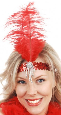 Tomfoolery 20's Flapper Headband - Red