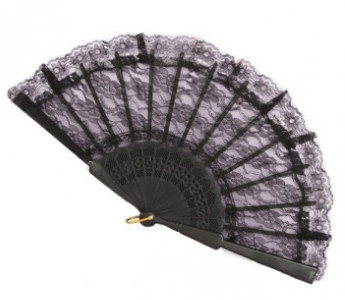 Tomfoolery 25cm Lace Fan