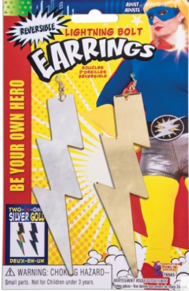 Tomfoolery Lightning Bolt 80's Earring