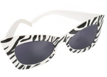 Tomfoolery Marilyn Zebra Sunglasses