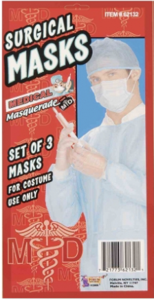 Tomfoolery Costume Surgical Masks 3pk