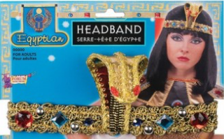 Tomfoolery Gold Egyptian Jewelled Snake Headband