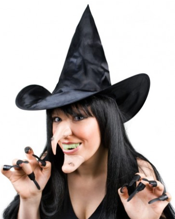 Tomfoolery Witch Set - Hat, Nose, Chin, Teeth & Claws