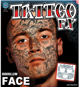 Tinsley Transfer Hoodlum Face Tattoos