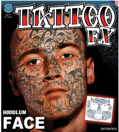 Carnival Hoodlum Face Tattoo FX