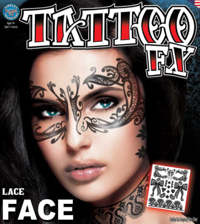 Carnival Lace Face Tattoo FX