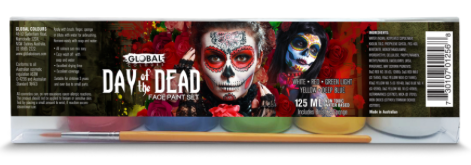 Carnival Global Day of The Dead Face Paint Set