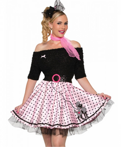 Tomfoolery Poodle Mini Skirt with Polkadots