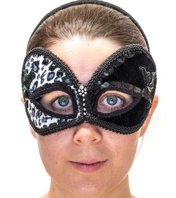 Interalia Half Black/Leopard Mask