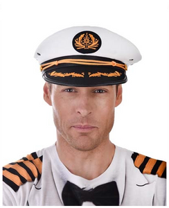 Tomfoolery White Admiral Captain Hat