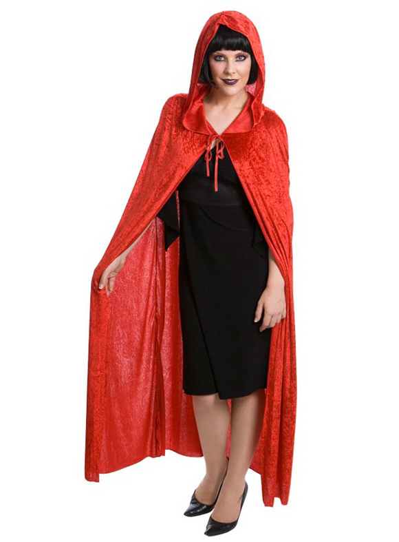 Tomfoolery Cape Red Velvet with Hood
