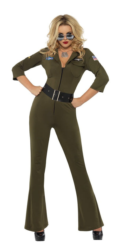 Smiffys Top Gun Aviator Jumpsuit Costume