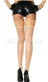 Music Legs Thigh High's with Lace Top