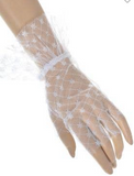 Lacy Ruffle 1980's Fingerless Costume Gloves