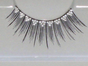 Carnival Eyelashes Black with Jewel Trim