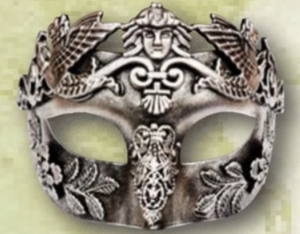 Tomfoolery Cicero Silver Eye Mask