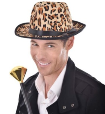 Dr Toms Gangster Hat Leopard Skin