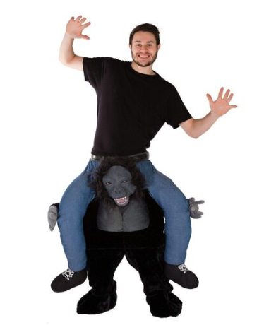 Carnival Adult Piggy Back Gorilla Costume