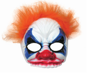 Tomfoolery MASK - EVIL CLOWN W/HAIR