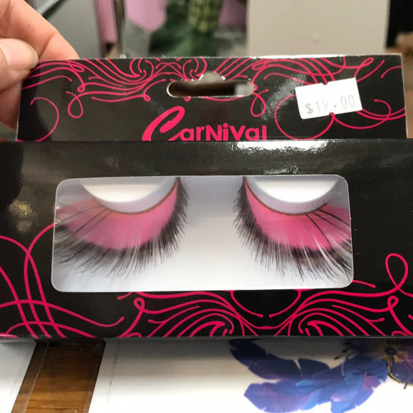 Carnival Pink and Black Lashes